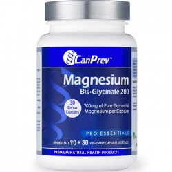 CanPrev Magnesium Bis-Glycinate 200, 90+30 Bonus VCaps